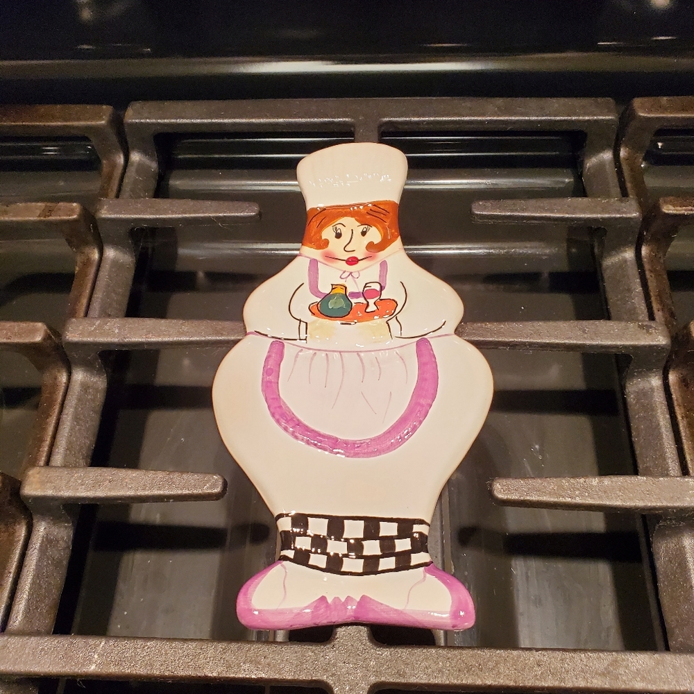 Chef Spoon Rest -Stoneware